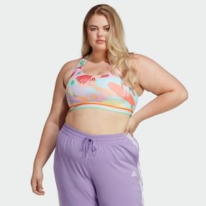NWT FARM Rio Medium Support Sports Bra Women's Plus Size 3X Adidas Collaboration